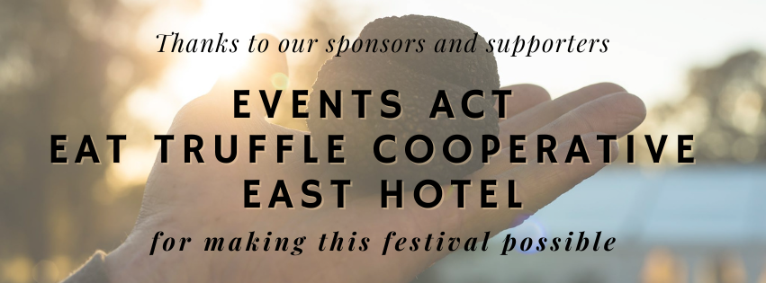 Truffle festival sponsors card